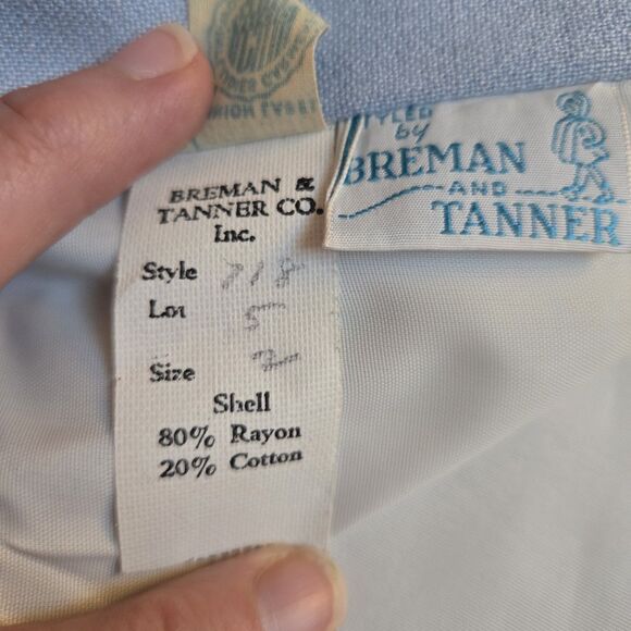 Authentic Vintage Toddler 2T Pea Coat Light Blue Pearl-Toned Buttons ILGWU Union - Picture 5 of 7